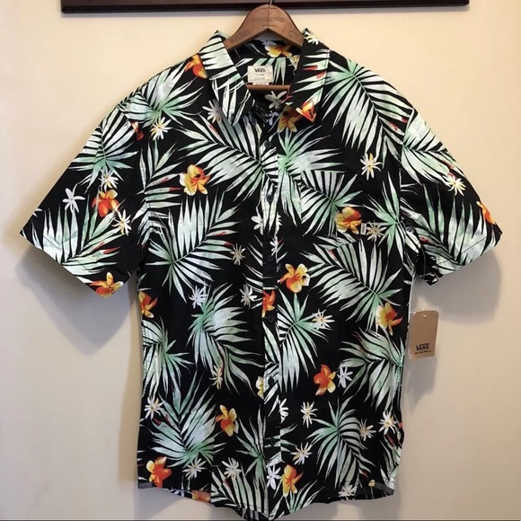 Vans Other - VANS S/S Button Down Palm Decay Hawaiian Shirt NWT